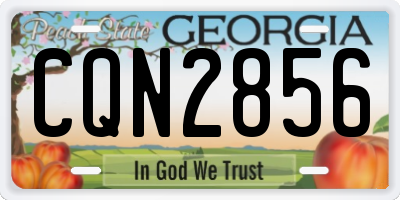 GA license plate CQN2856