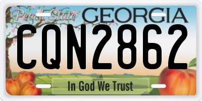 GA license plate CQN2862