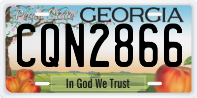 GA license plate CQN2866