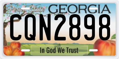 GA license plate CQN2898