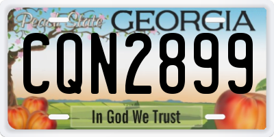 GA license plate CQN2899