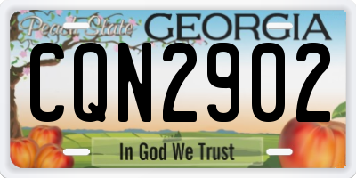 GA license plate CQN2902