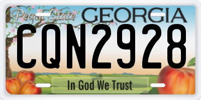 GA license plate CQN2928
