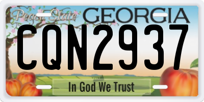 GA license plate CQN2937