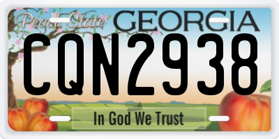 GA license plate CQN2938