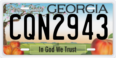 GA license plate CQN2943