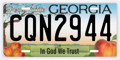 GA license plate CQN2944