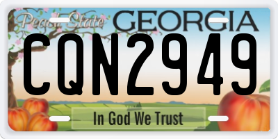 GA license plate CQN2949