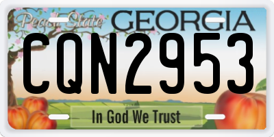 GA license plate CQN2953