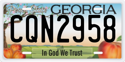 GA license plate CQN2958