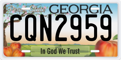 GA license plate CQN2959