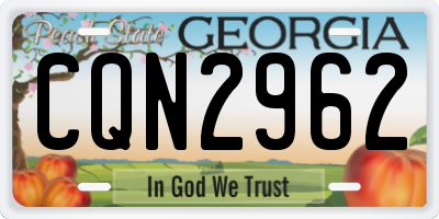 GA license plate CQN2962