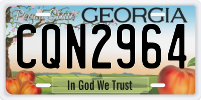 GA license plate CQN2964