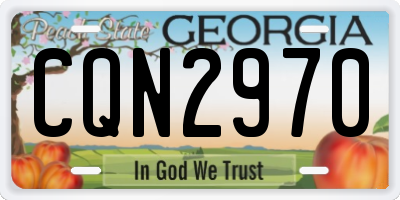 GA license plate CQN2970