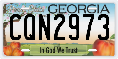 GA license plate CQN2973