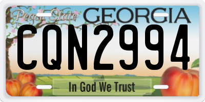 GA license plate CQN2994