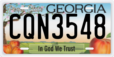 GA license plate CQN3548