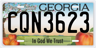 GA license plate CQN3623