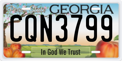 GA license plate CQN3799