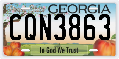 GA license plate CQN3863