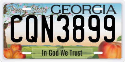 GA license plate CQN3899