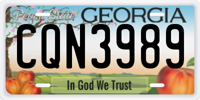 GA license plate CQN3989