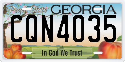 GA license plate CQN4035