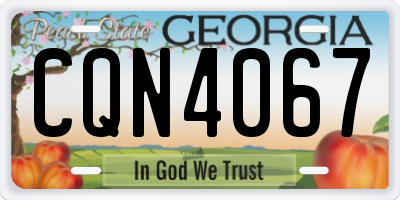 GA license plate CQN4067