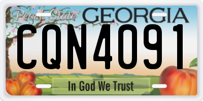 GA license plate CQN4091