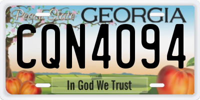GA license plate CQN4094