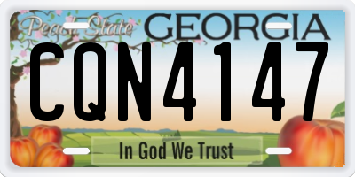 GA license plate CQN4147