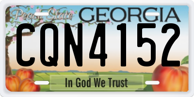 GA license plate CQN4152
