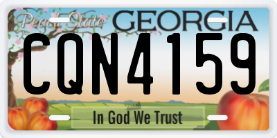 GA license plate CQN4159