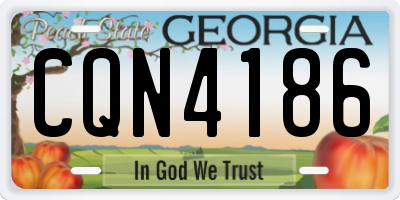 GA license plate CQN4186