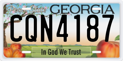 GA license plate CQN4187