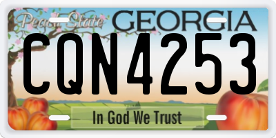 GA license plate CQN4253