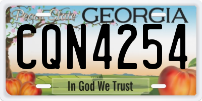 GA license plate CQN4254