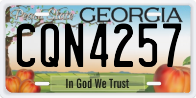 GA license plate CQN4257