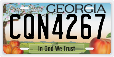 GA license plate CQN4267