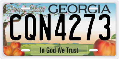 GA license plate CQN4273