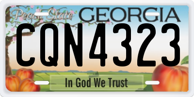 GA license plate CQN4323