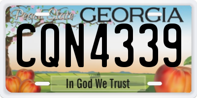 GA license plate CQN4339