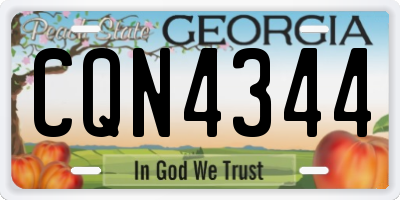 GA license plate CQN4344