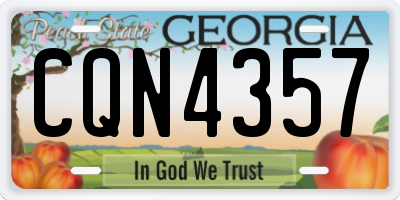 GA license plate CQN4357