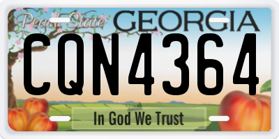 GA license plate CQN4364