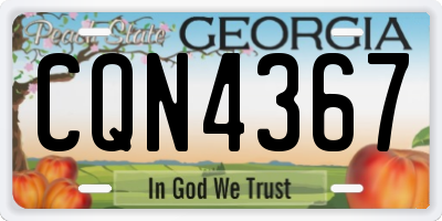 GA license plate CQN4367