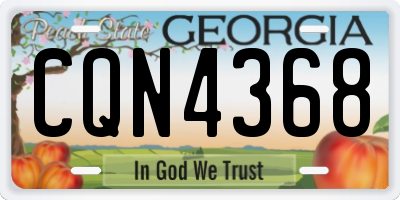 GA license plate CQN4368