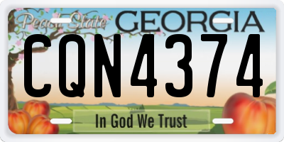GA license plate CQN4374