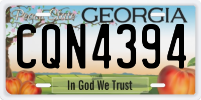 GA license plate CQN4394
