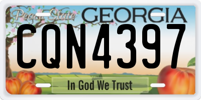 GA license plate CQN4397